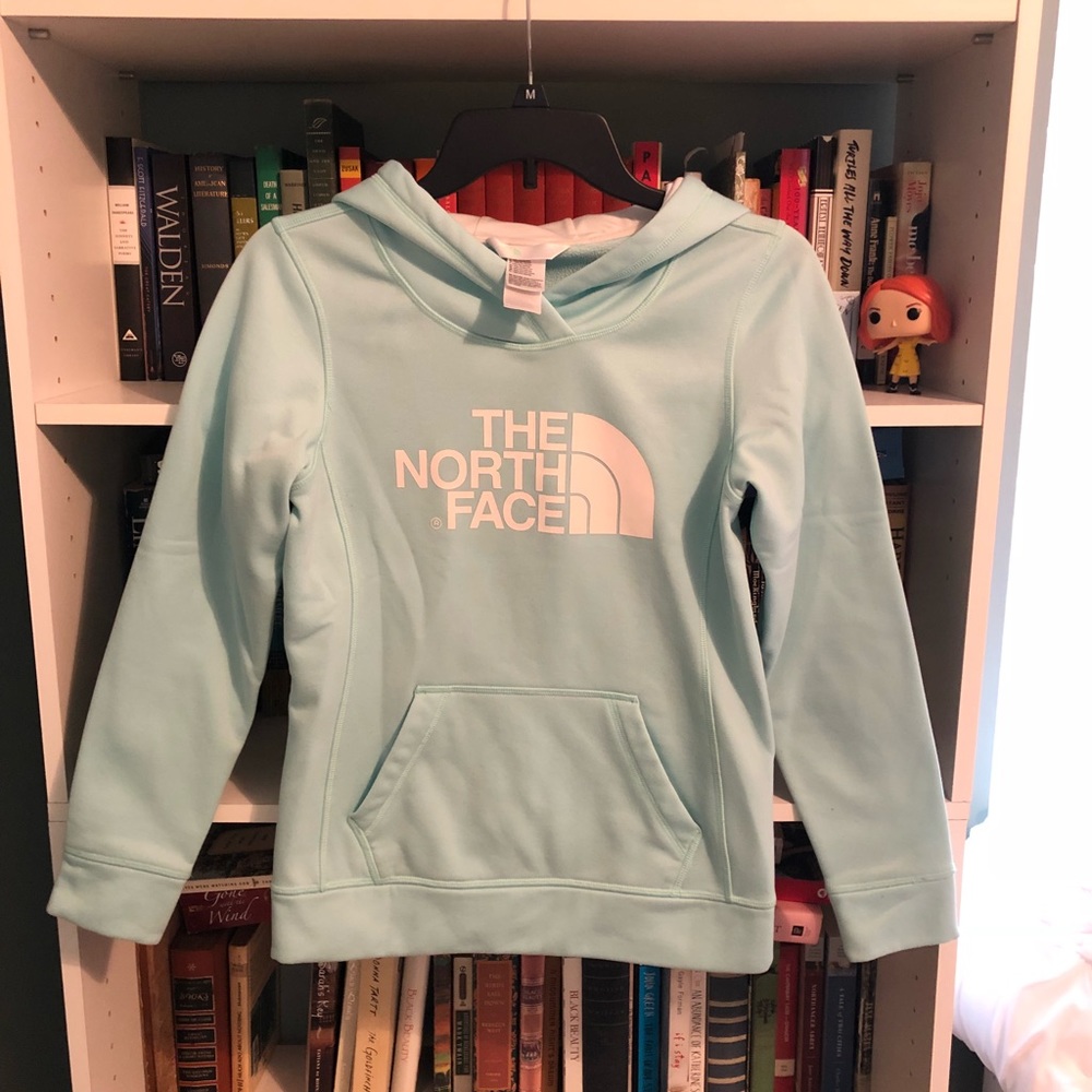 The North Face mint/turquoise hoodie